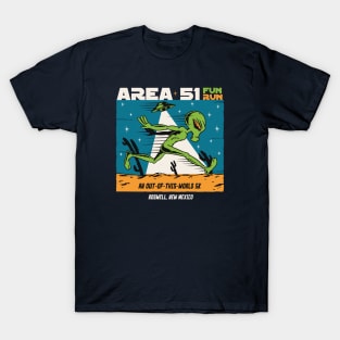 Area 51 Fun Run // Funny Running Alien T-Shirt